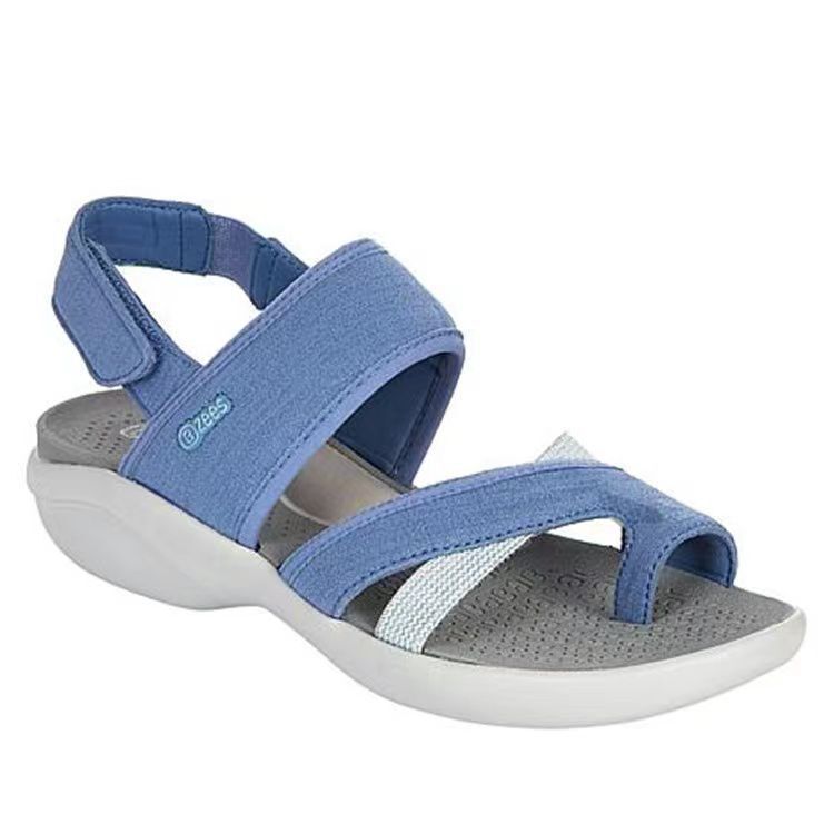 Large Sandals With Velcro Clip-toe Platform For Women On The Beach
