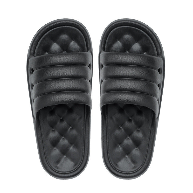 Solid Color Thick-Soled Non-Slip Sandals And Slippers For Men And Women