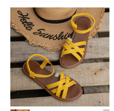 Round Toe Flat Sole Sandals For Women
