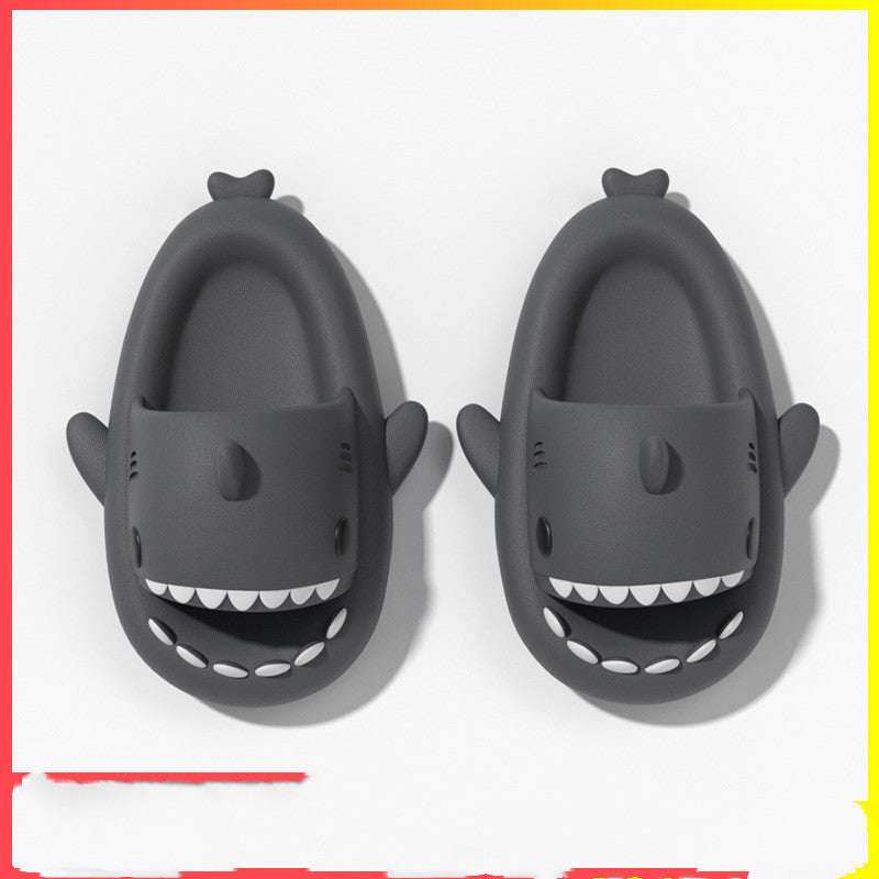 Shark Men's Sandals Home Summer Indoor Home Bath Non Slip Thick Bottom Shit Feeling High Grade Slippers For Women