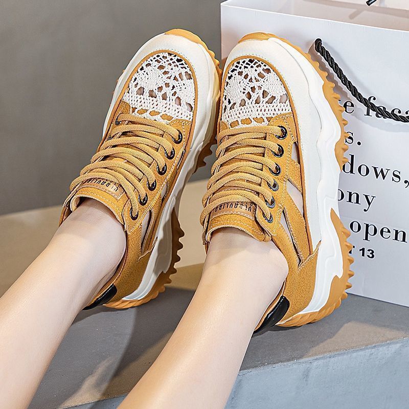 Soft Leather Hollow Sandals For Women All-match Breathable