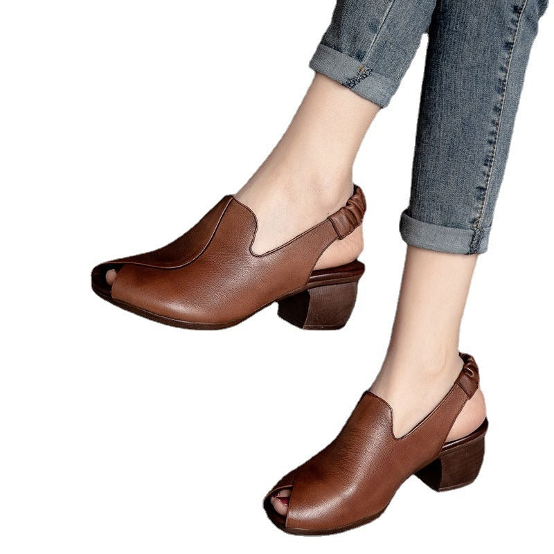Retro Middle-aged Mom Sandals For Women