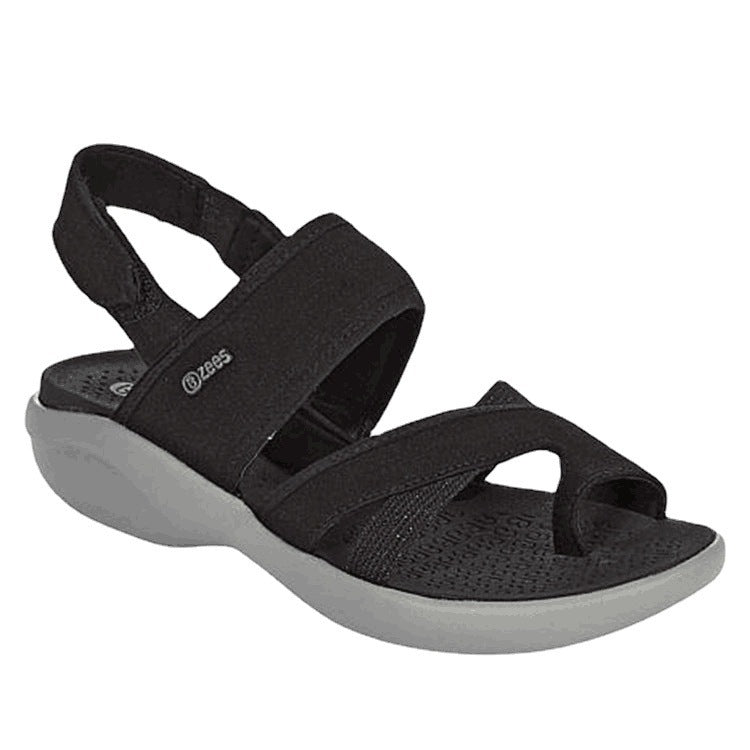 Large Sandals With Velcro Clip-toe Platform For Women On The Beach