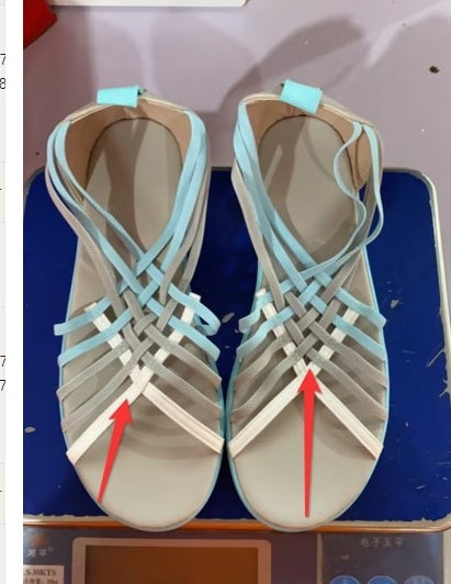 Large Size Sandals Women Low-cut Breathable Sports Braided Fish Mouth Shoes Women Sandals