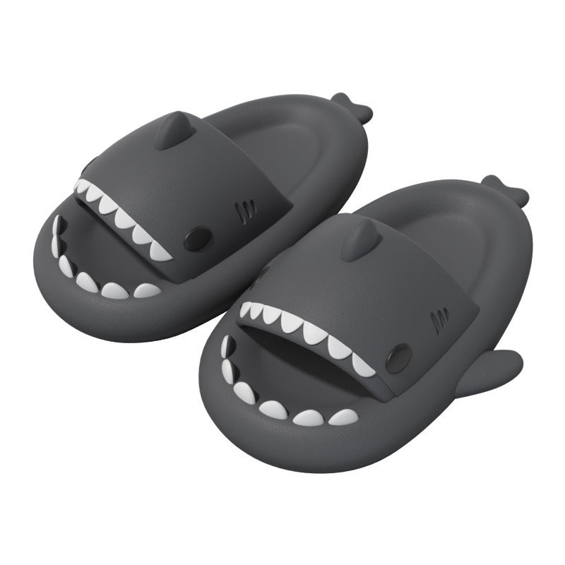 Shark Men's Sandals Home Summer Indoor Home Bath Non Slip Thick Bottom Shit Feeling High Grade Slippers For Women