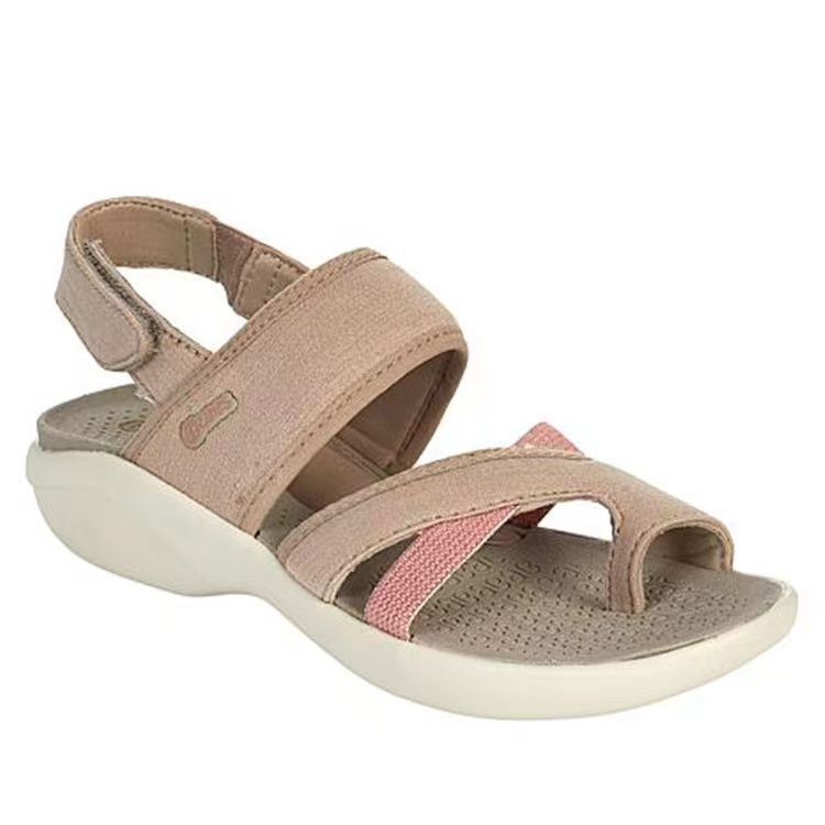 Large Sandals With Velcro Clip-toe Platform For Women On The Beach