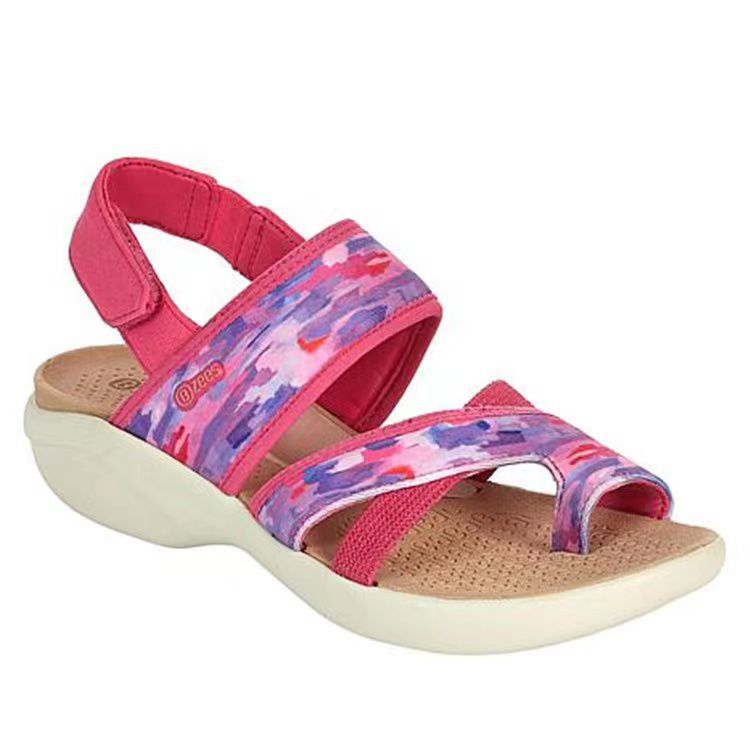 Large Sandals With Velcro Clip-toe Platform For Women On The Beach