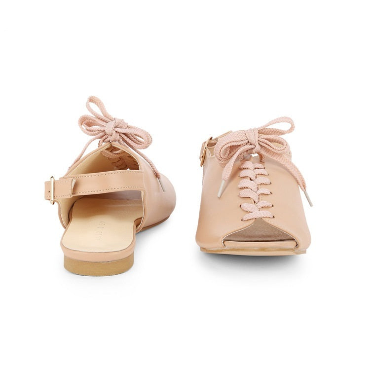 Fish Mouth Strap Flat Sandals Women