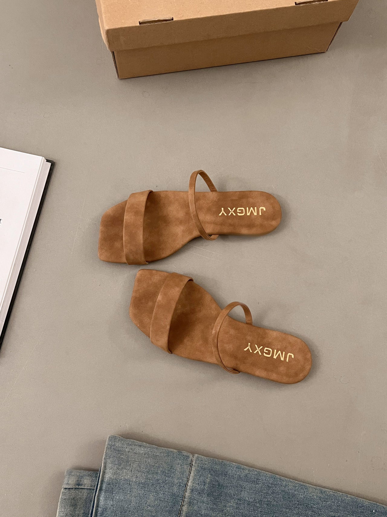 Summer Korean Style Square Toe Peep Toe Sandals For Women